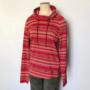 size XS Sherpa Adventure Gear Preeti Pullover UPF 50+ aztec pattern orange women